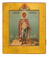 An Icon of Saint Alexander Nevsky